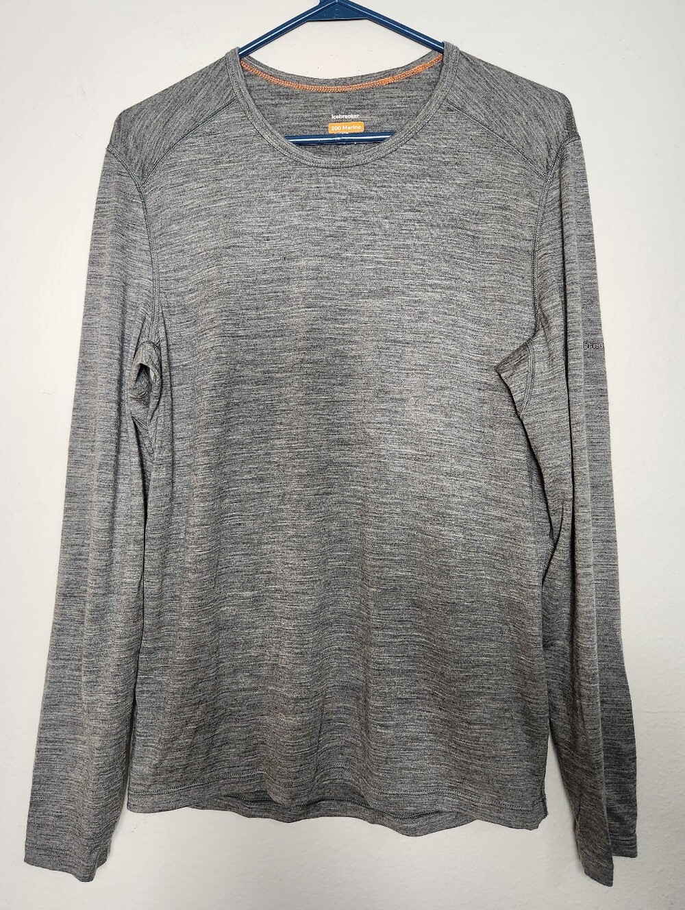 Icebreaker 200 Merino Mens |M| Gray Long Sleeve Crewneck Baselayer